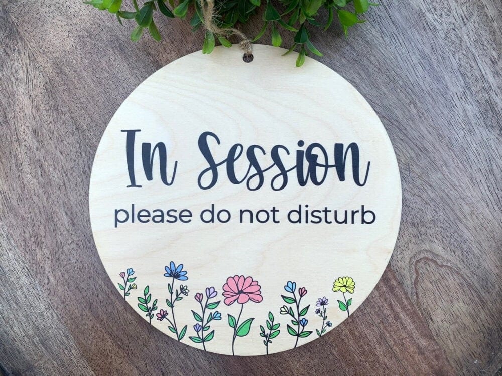 Run Wild Engraving Color Printed In Session Sign With Flowers