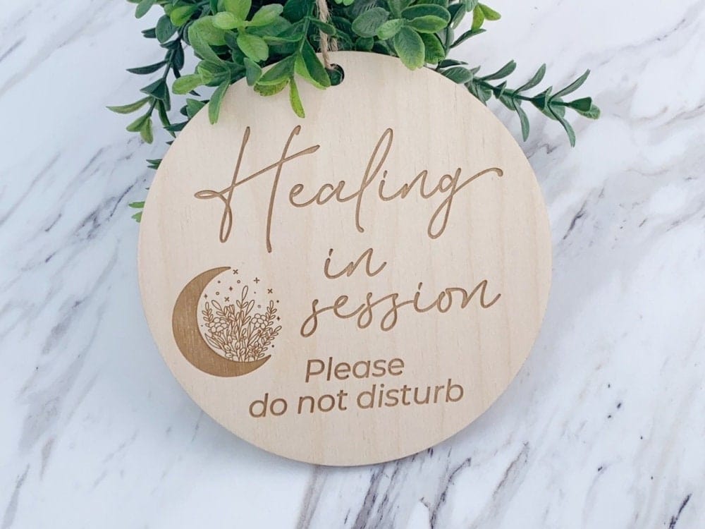 Run Wild Engraving Engraved Healing In Session Sign With Moon