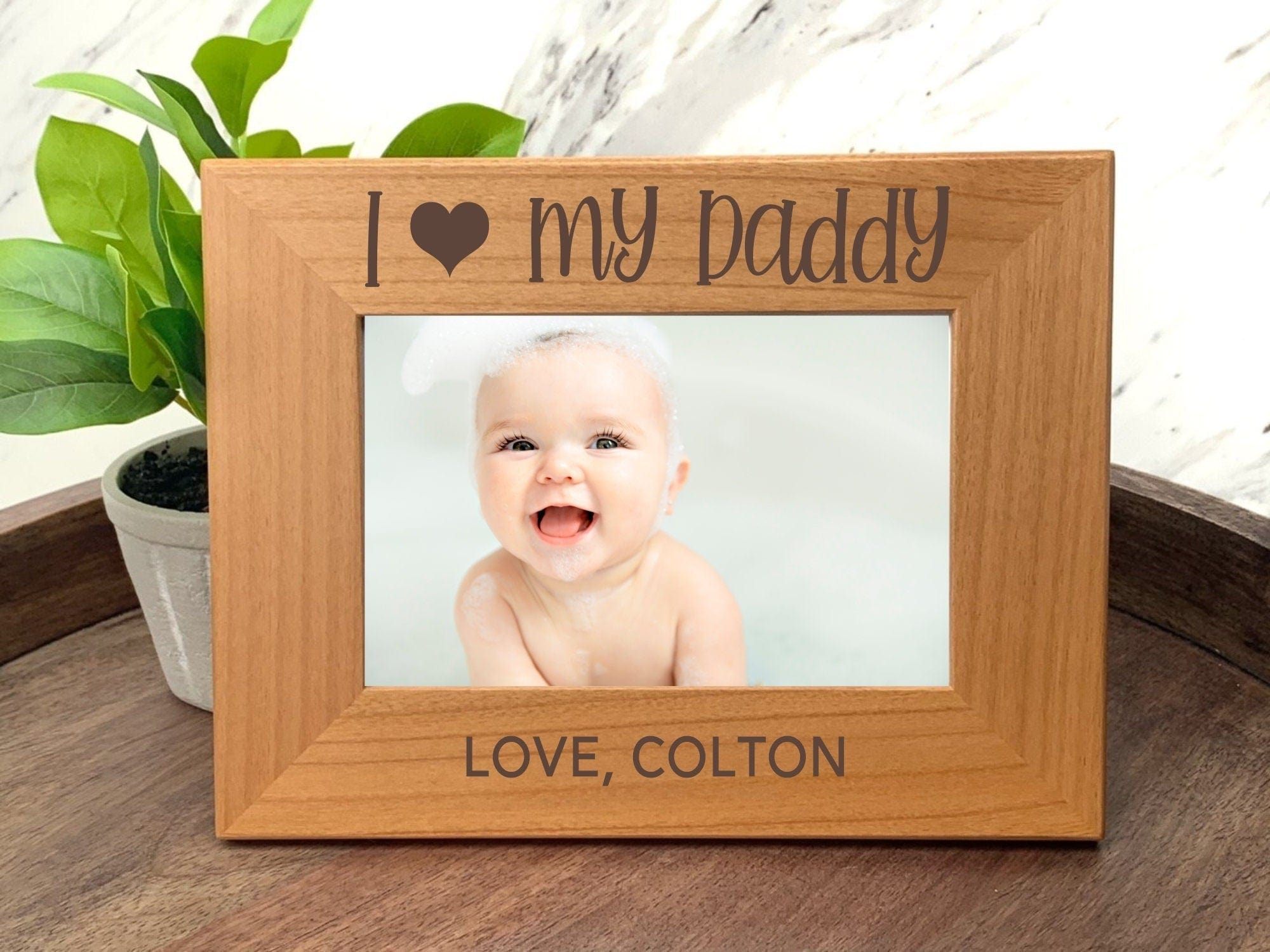Run Wild Engraving PF 1 name I Love My Daddy Picture Frame