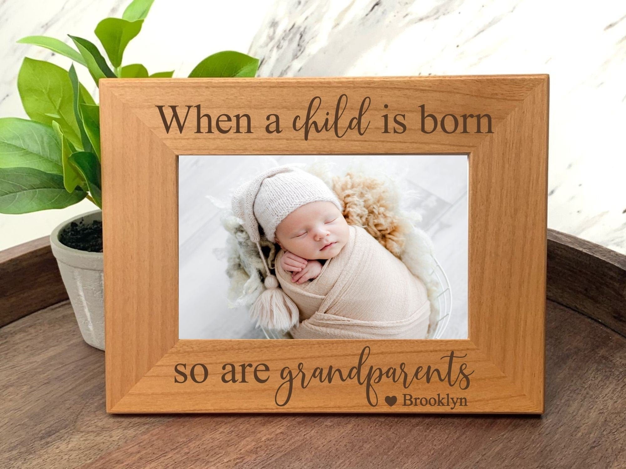 Run Wild Engraving PF 1 name When A Child Is Born So Are Grandparents Personalized Picture Frame