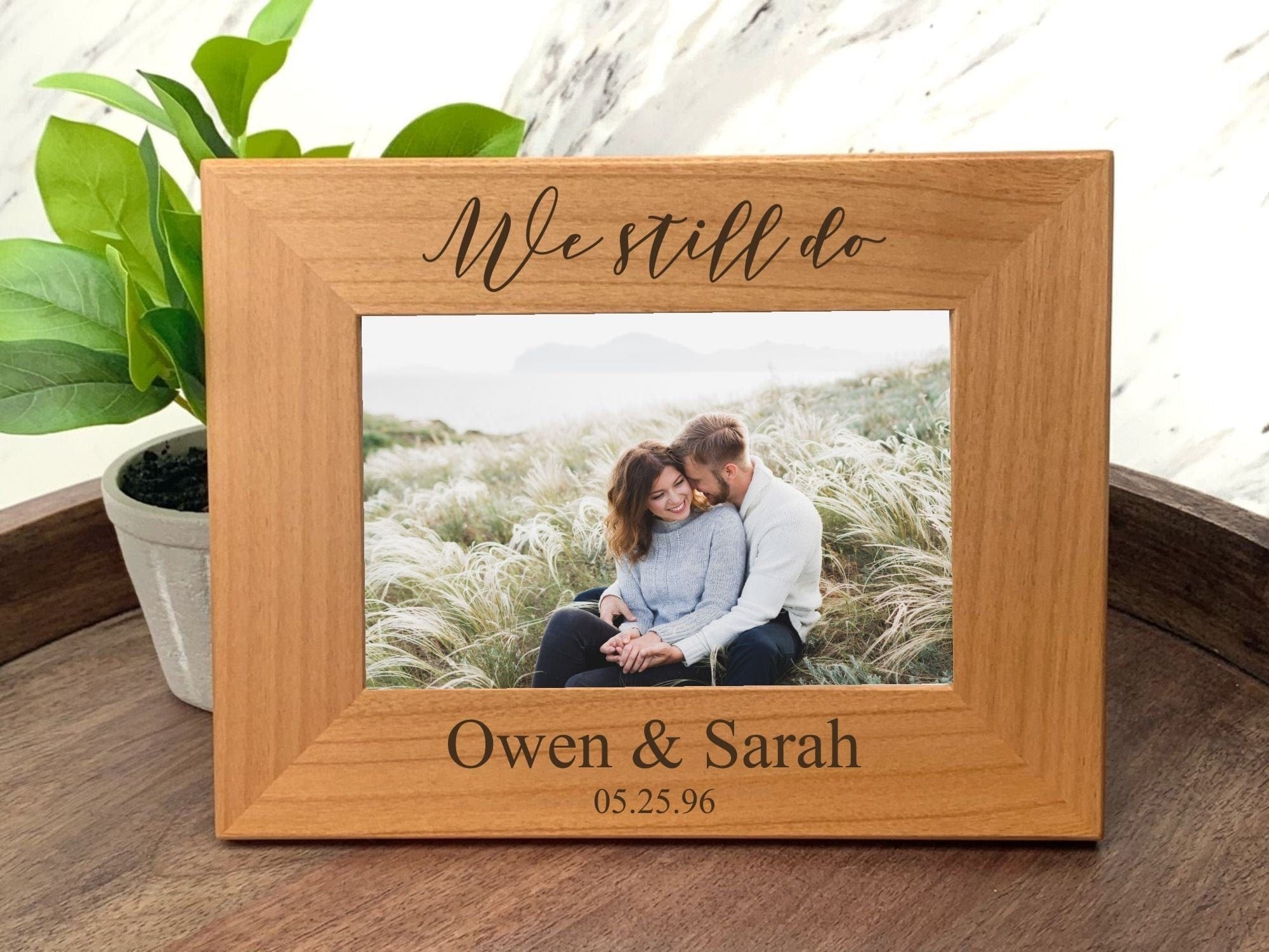 Run Wild Engraving picture frame two names date Anniversary Picture Frame Engraved
