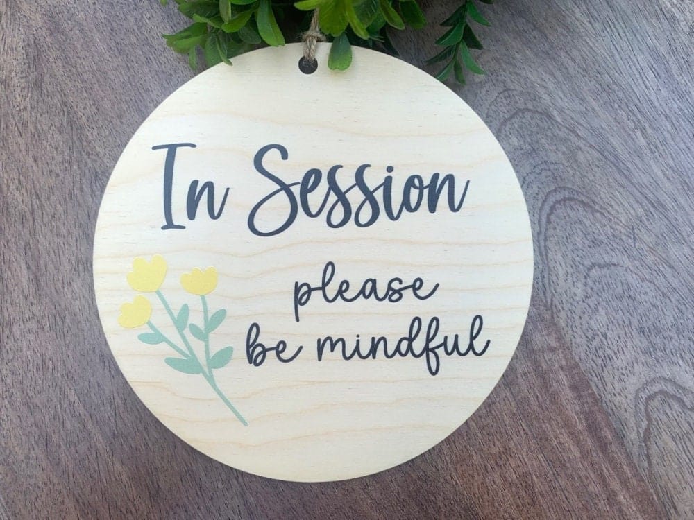 UV Office Sign In Session Esthetician Door Sign | Please Be Mindful