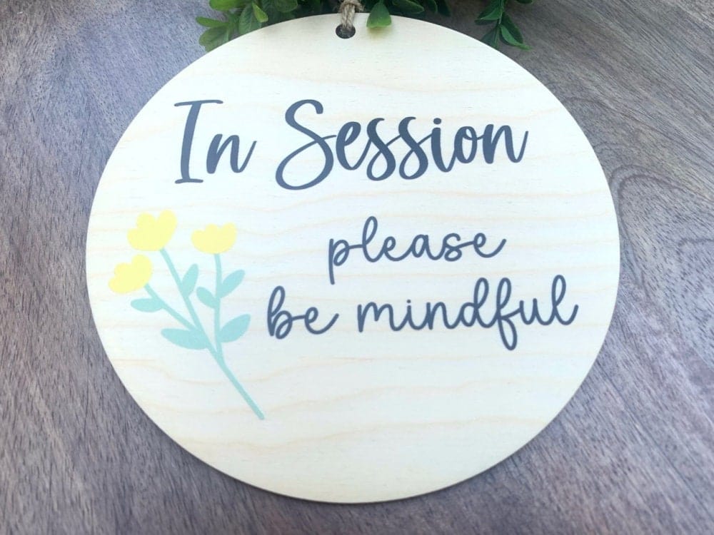 UV Office Sign In Session Esthetician Door Sign | Please Be Mindful