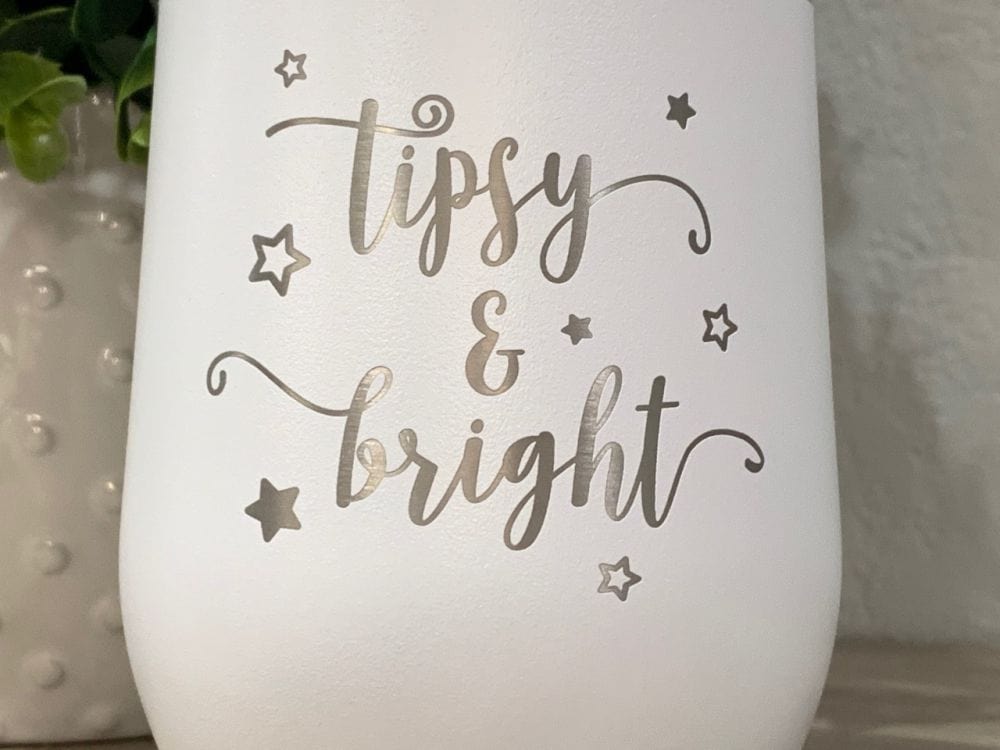 12oz tumbler wine tumbler Tipsy And Bright 12oz Christmas Wine Cup