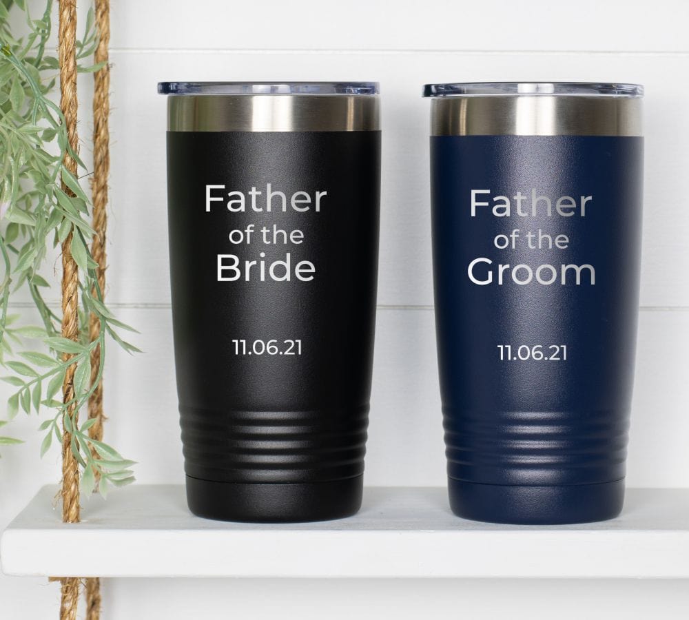 Father Of The Bride Or Groom 20 Oz Tumbler Personalized With Date