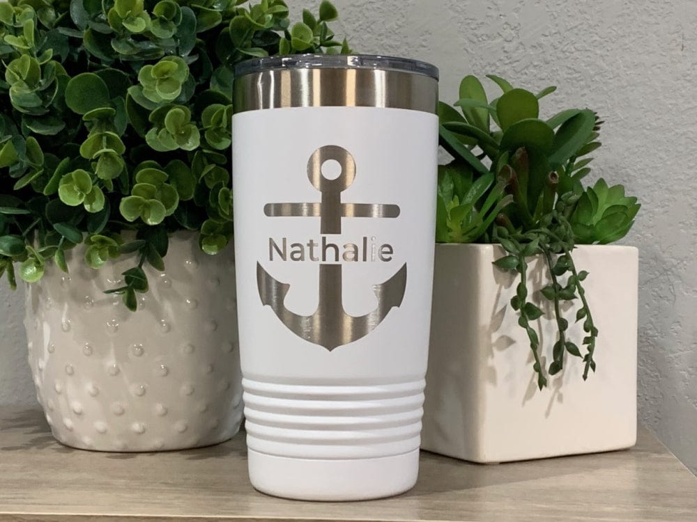 Anchor Tumbler Personalized With Name, Gift For Dad