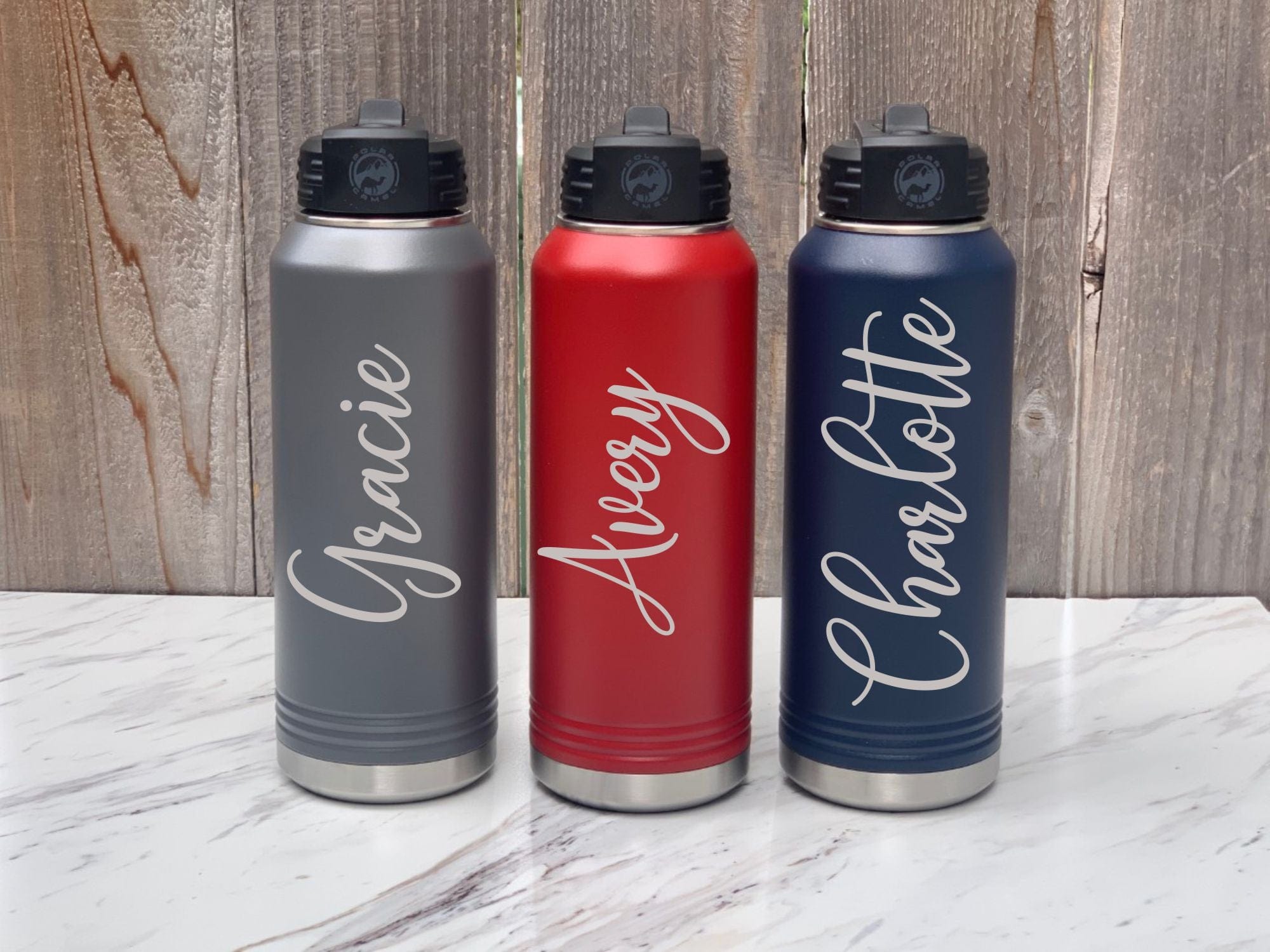 Engraved Water Tumbler Personalized With Name - Water Bottle For Her