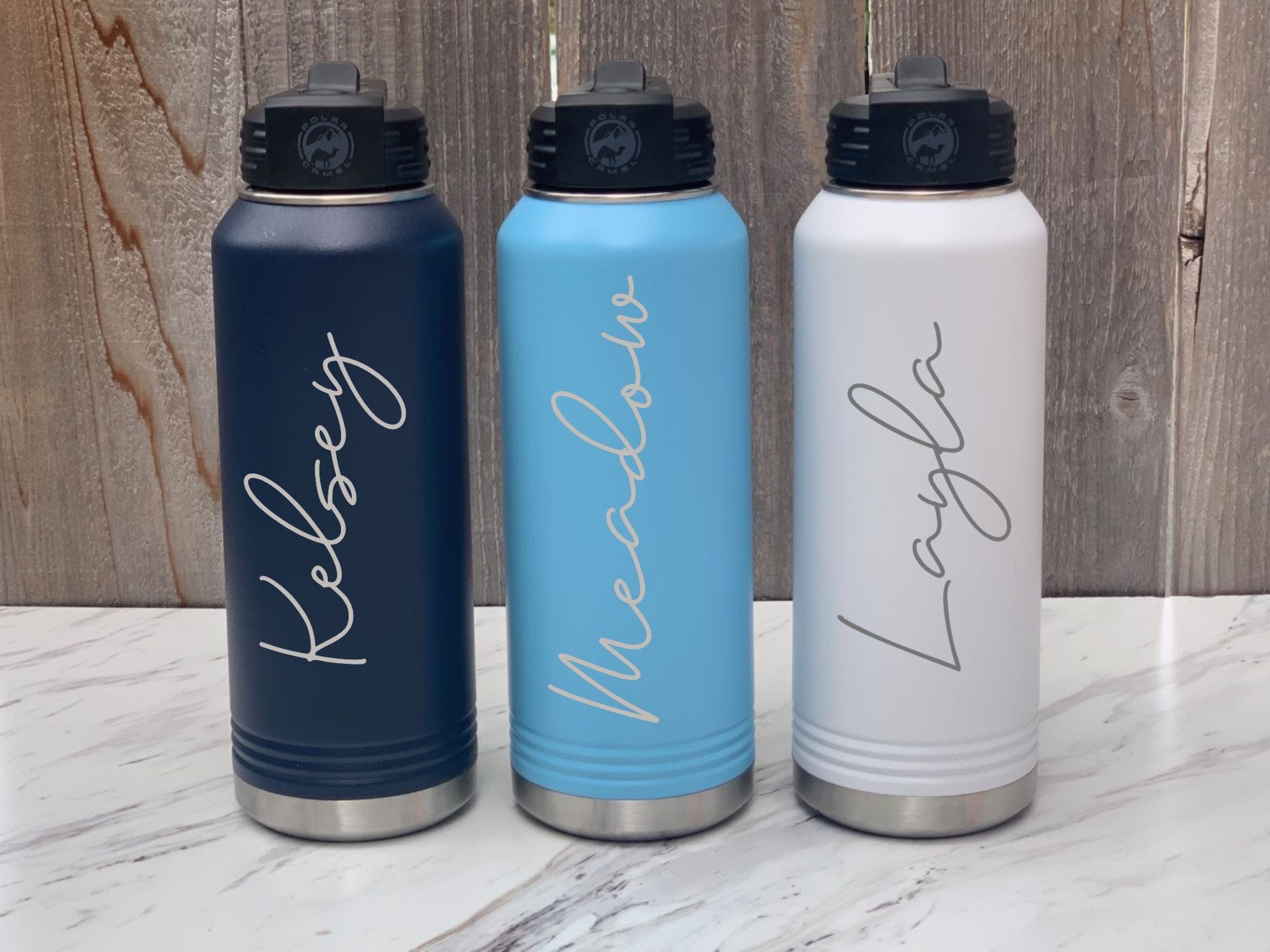 Insulated Water Bottle Engraved With Name - Bridal Party Water Tumbler