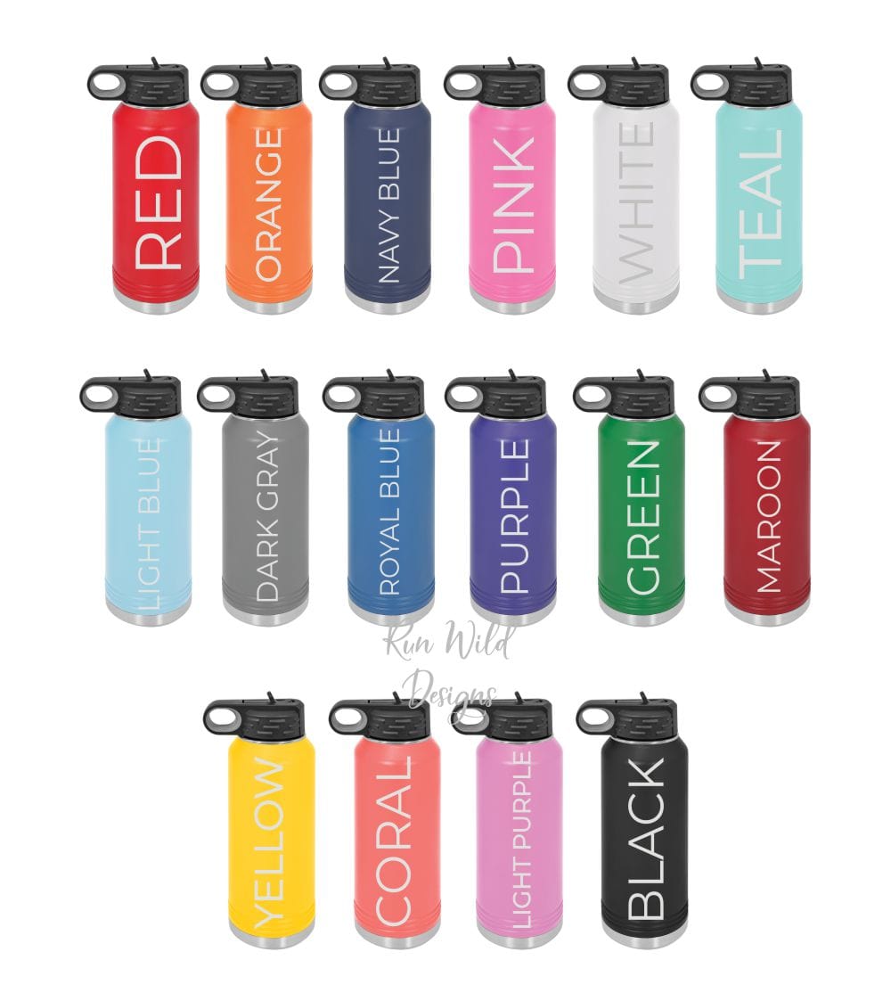 engraving 32 oz name lowercase Engraved Stainless Steel Water Bottle Engraved With Name