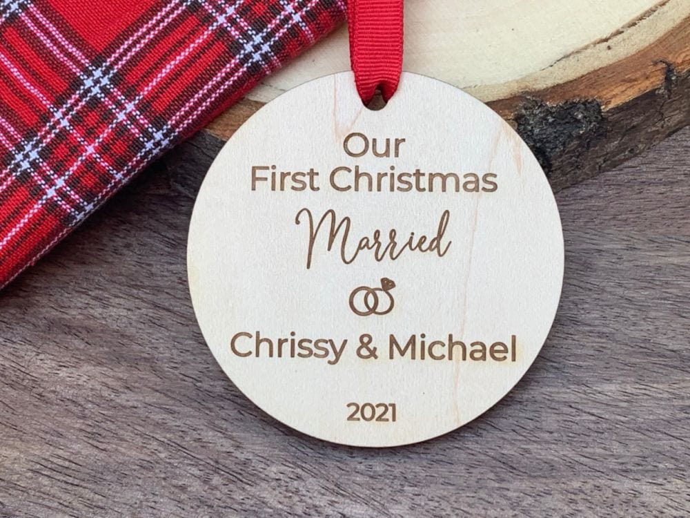 Married Christmas ornament