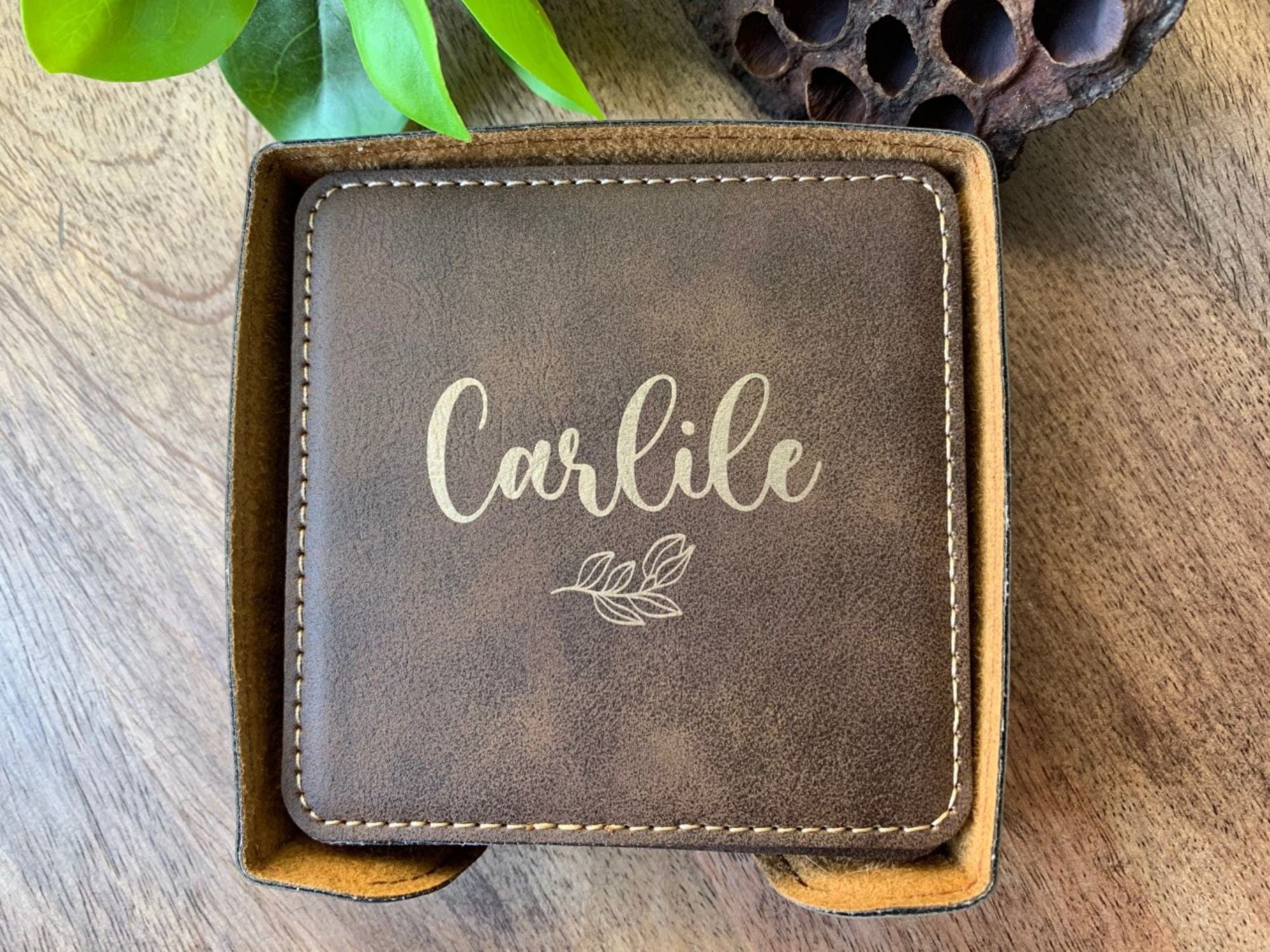 Laser Engraved Coasters Wedding Gifts | Run Wild Engraving