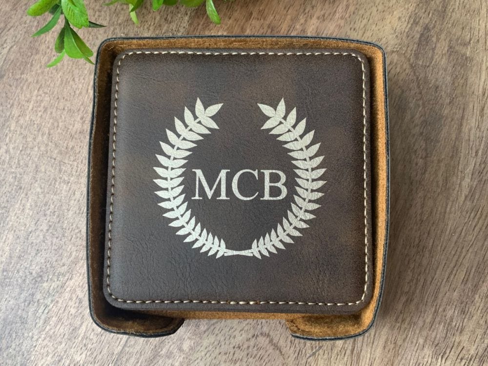 Coaster Set Personalized With Initials