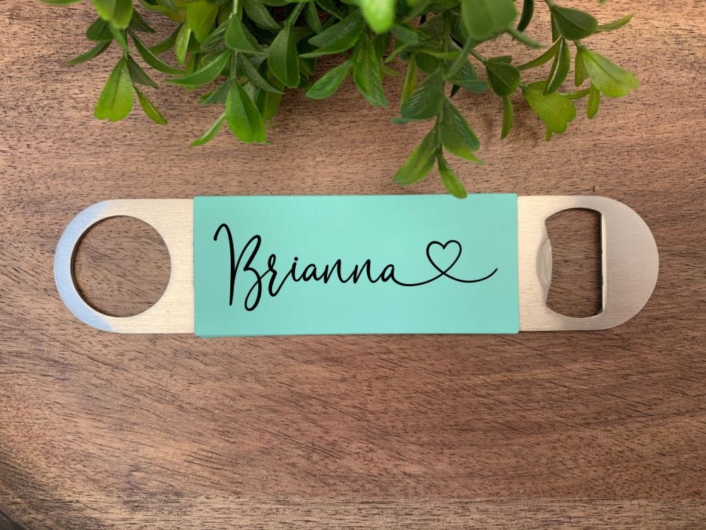 silicone grip bottle opener personalized with name