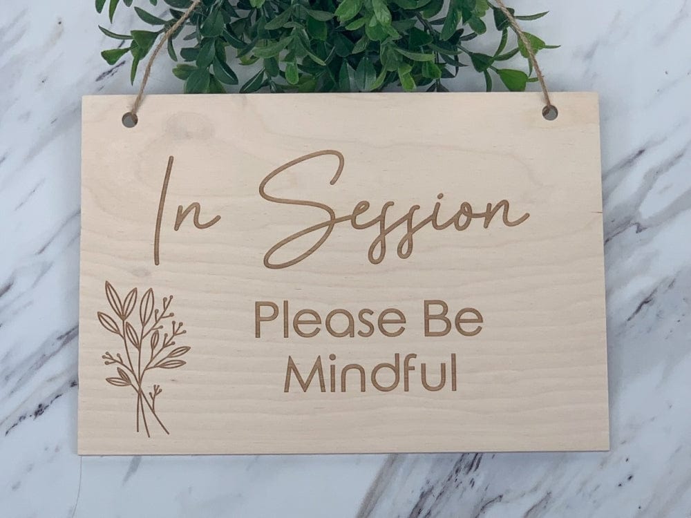 Wood Door Sign | Please Be Mindful